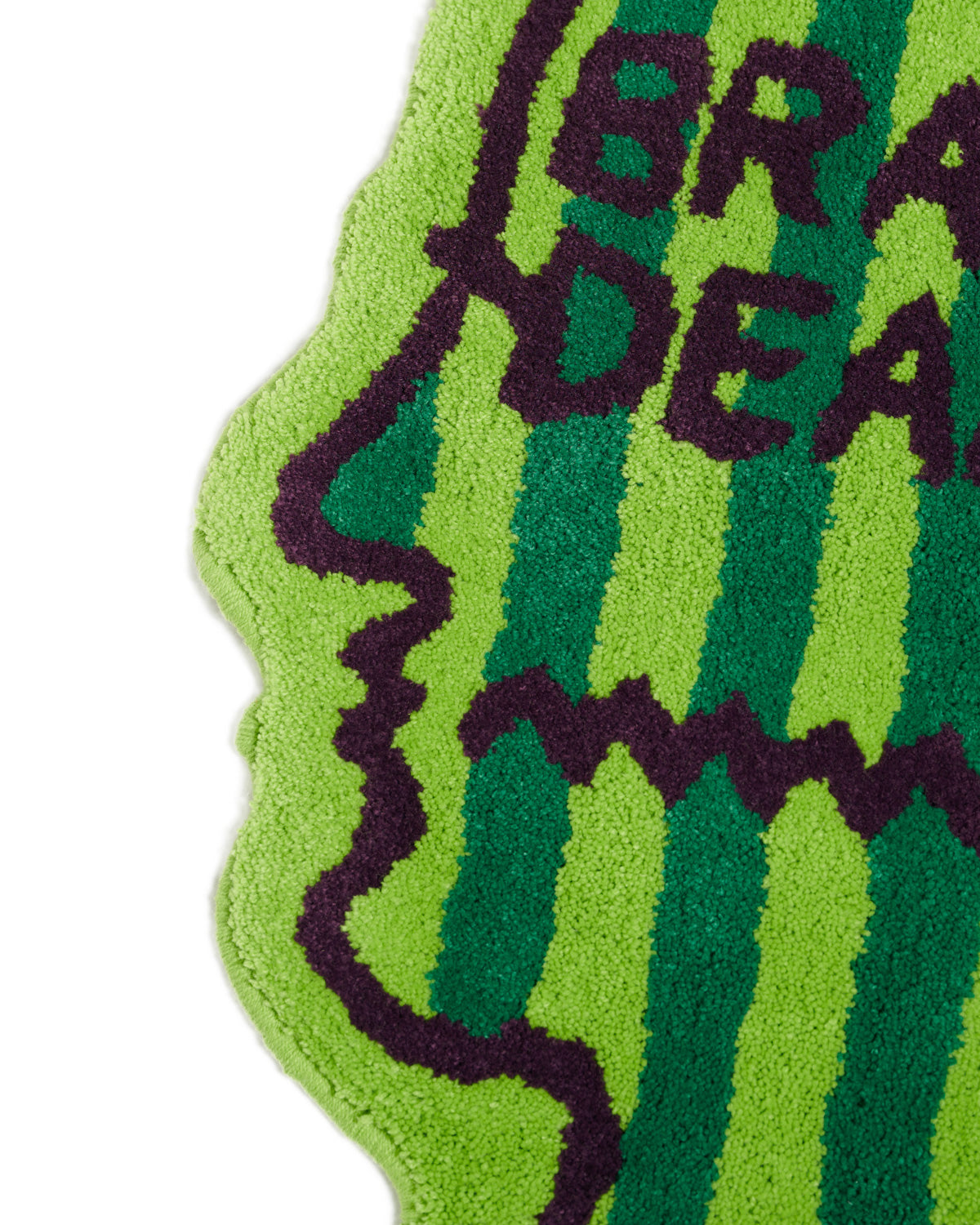 Logo Head Striped Rug - Green – Brain Dead