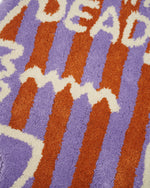 Logo Head Striped Rug - Purple 3