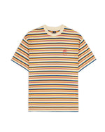 Nineties Blocked Striped T-Shirt - Cream 1