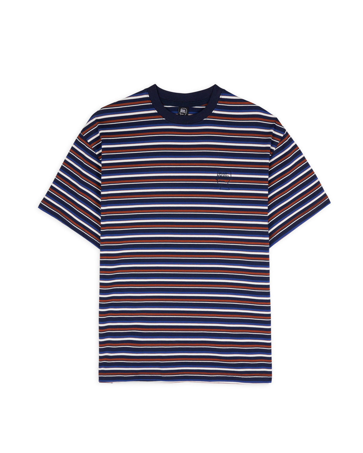Nineties Blocked Striped T-Shirt - Navy 1