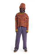 Boxy Knit Stripe Sweater - Orange 4