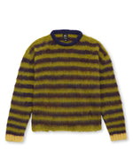 Boxy Knit Stripe Sweater - Green 1