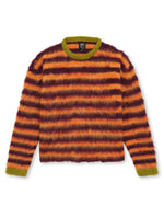 Boxy Knit Stripe Sweater - Orange 1