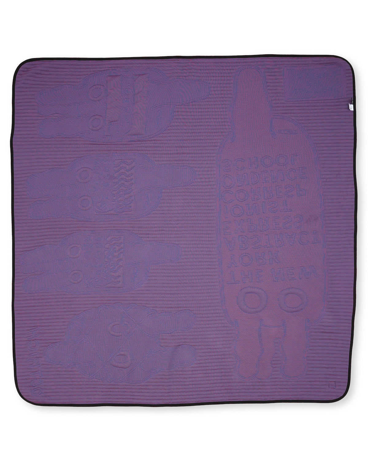 Brain dead x ray johnson byborre knitted blanket green