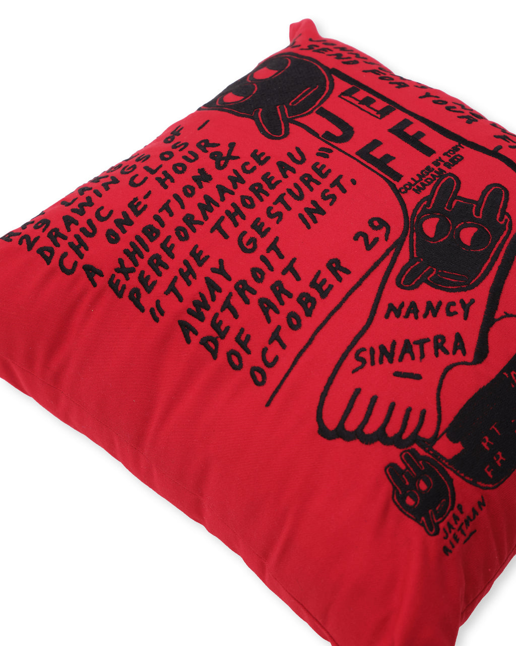 Brain Dead x Ray Johnson Embroidered Couch Cushion - Red 3