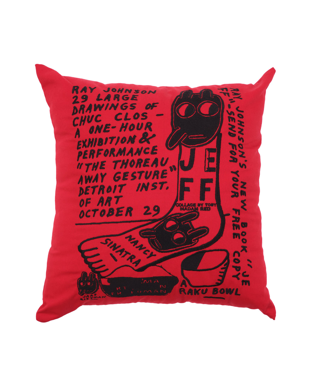 Brain Dead x Ray Johnson Embroidered Couch Cushion - Red
