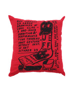 Brain Dead x Ray Johnson Embroidered Couch Cushion - Red 1