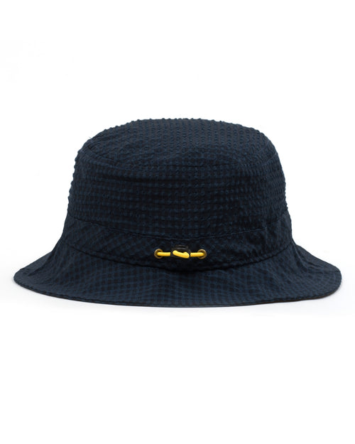 Seersucker Bucket Hat - Navy 2