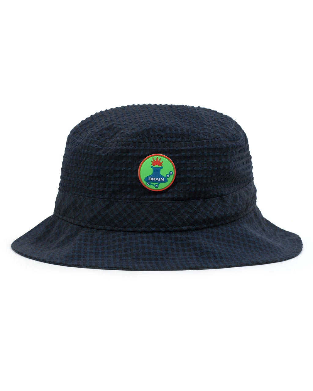 Seersucker Bucket Hat - Navy 1