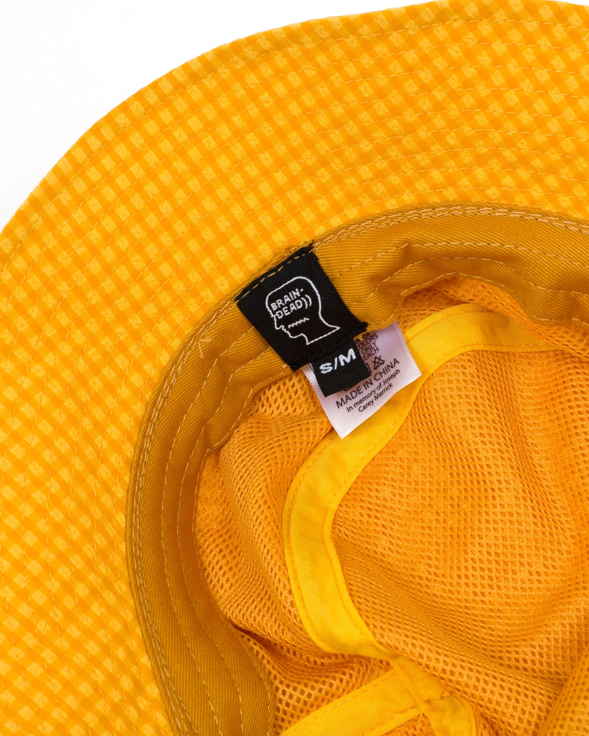 Seersucker Bucket Hat - Yellow 3