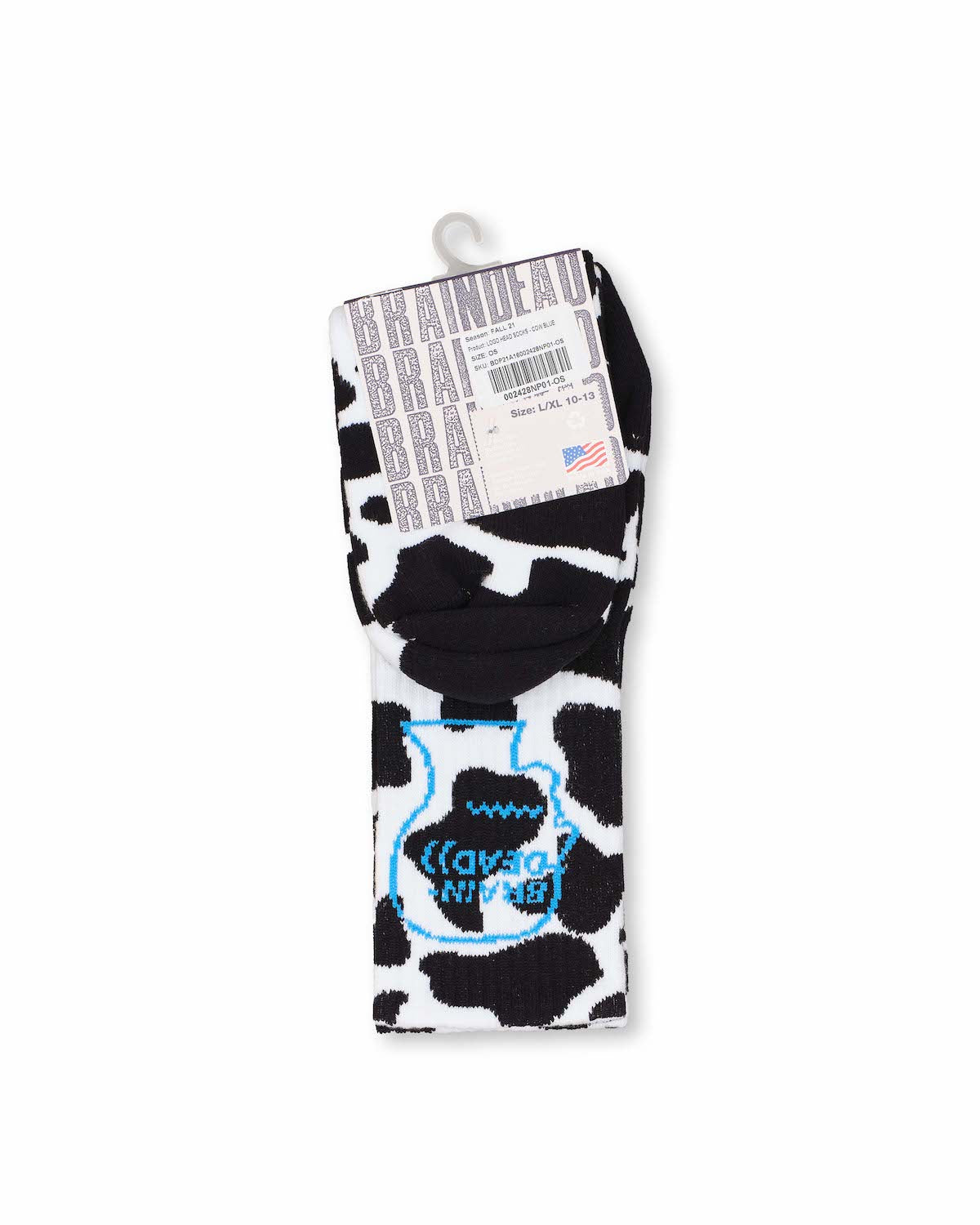 Logo Head Socks - Cow/Blue 2