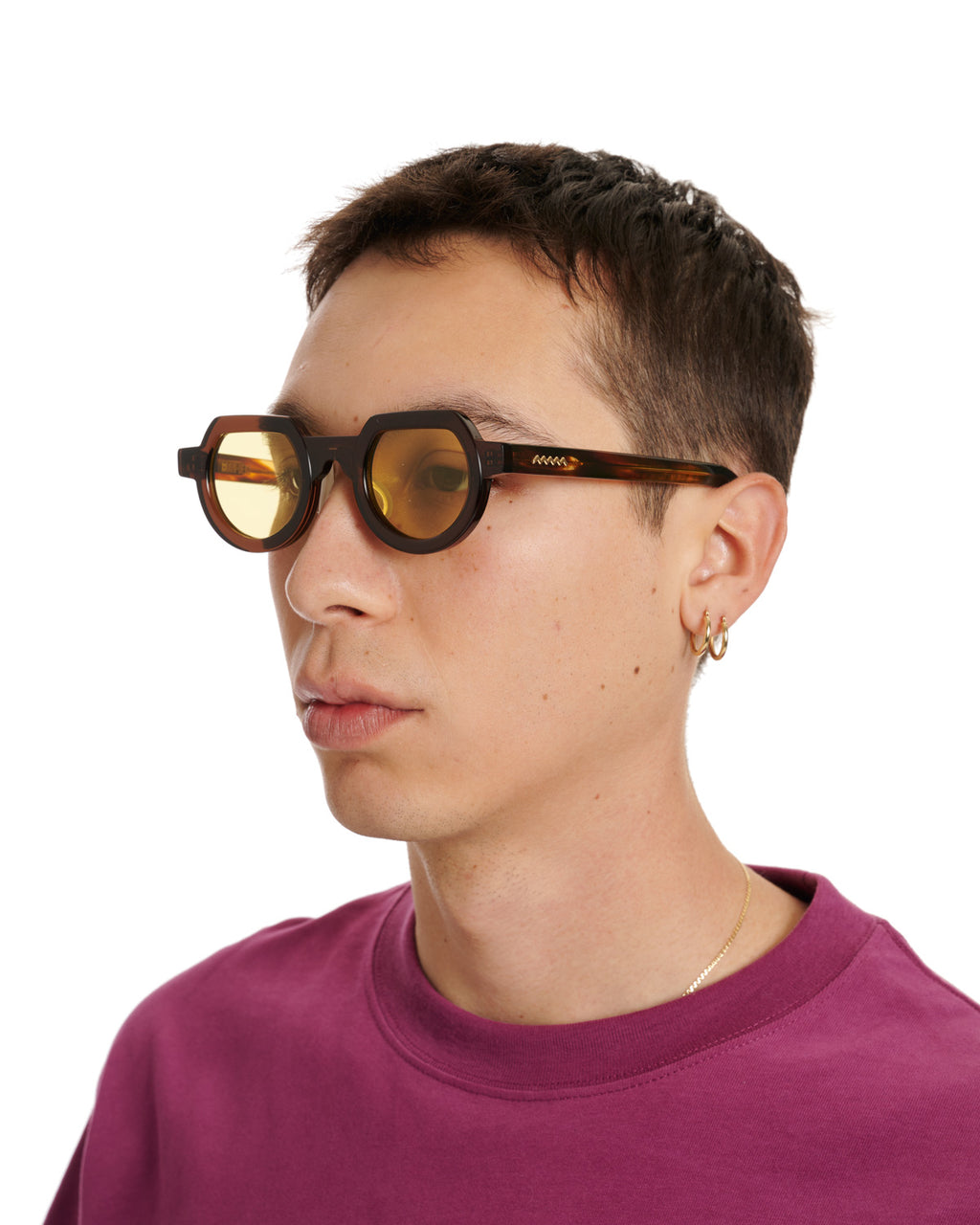 Tani Post Modern Primitive Eye Protection Sunglasses - Havana/Yellow 5