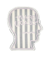 Logo Head Striped Rug 6FT - Black/White 2