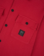 Waffle Snap Front Shirt - Berry 3