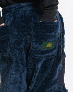 Debossed Paisley Fur Convertible Zip Off Pant - Navy 10